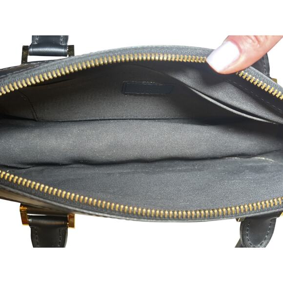 LOUIS VUITTON Dhanura PM Black Epi Crossbody Leather Satchel Handbag w/ Strap - Picture 5 of 7